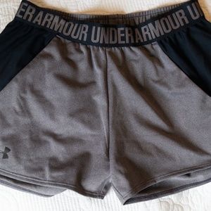 Gray and Black Athletic Shorts